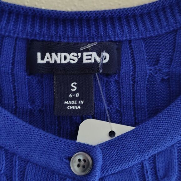 Lands' End Royal Blue Cardigan Sweater S Excellent - Picture 3 of 4